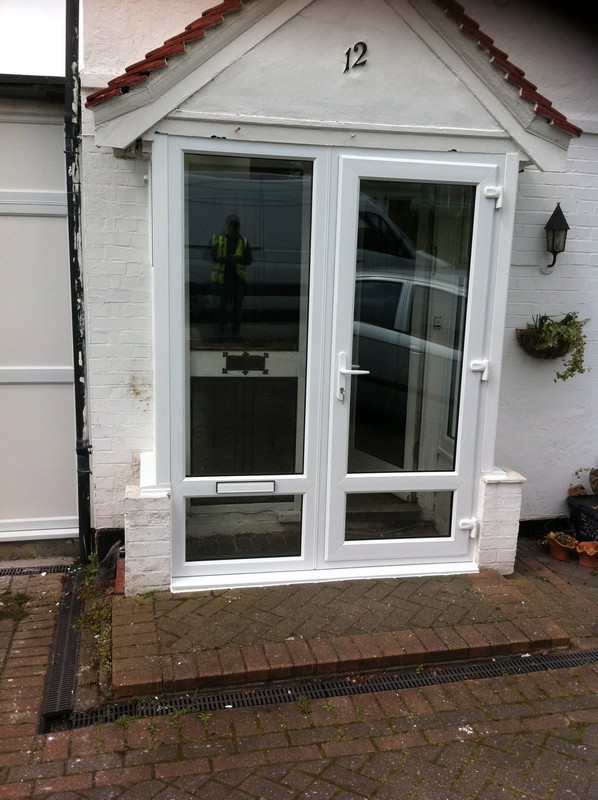 uPVC French doors fitted as front entrance in Slough